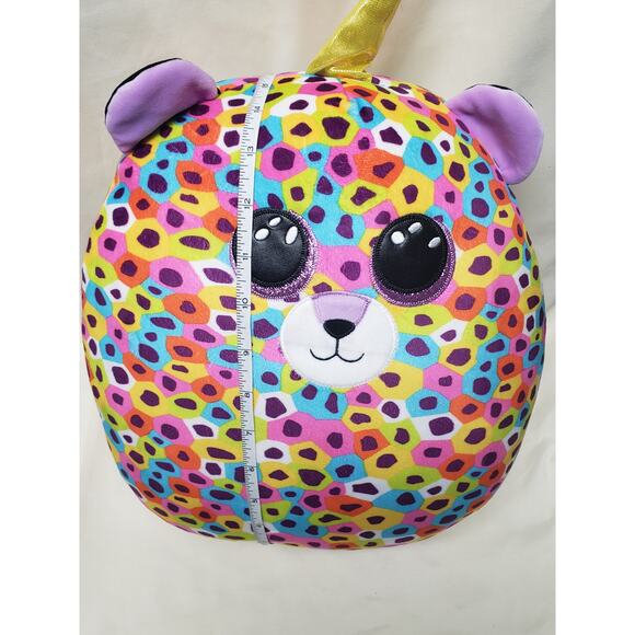 TY Squish A Boo Giselle Leopard Print Colorful Large 15" Plush Stuffed Animal - Picture 6 of 6